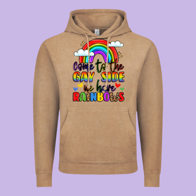 Come To The Gay Side We Have Rainbows Vintage Hoodie Designed By Lillyallendesigns