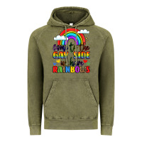 Vintage Olive come to the gay side we have rainbows Vintage Hoodie - LillyAllenDesigns