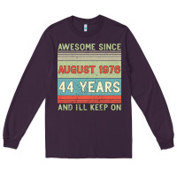 Plum awesome since august 1976 44 years and i ll keep on Long Sleeve Tee - Bettercallsaul