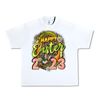 White Happy Easter 2023 Urban Heavy Tee - LillyAllenDesigns