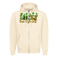 Sandshell Lucky and i gnome it St. Patrick's Day Zipper Hoodie - CowGirlArtShop