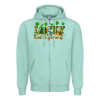 Lucky And I Gnome It St. Patrick's Day Zipper Hoodie | Teevron