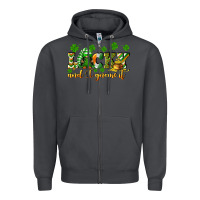 Smoke Lucky and i gnome it St. Patrick's Day Zipper Hoodie - CowGirlArtShop