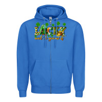 True Royal Lucky and i gnome it St. Patrick's Day Zipper Hoodie - CowGirlArtShop