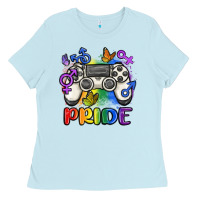 Baby Blue gaymer pride Ladies Tee - MaliasSmallBusiness