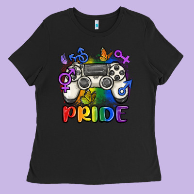 Gaymer Pride Ladies Tee Designed By Maliassmallbusiness