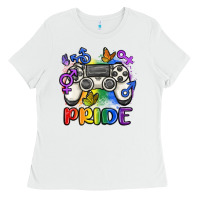 White gaymer pride Ladies Tee - MaliasSmallBusiness