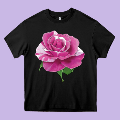 Parade Day Rose Heavy Core Tee Designed By Lillyallendesigns