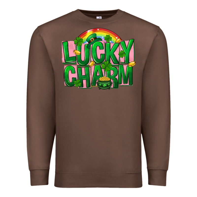 St Patricks Lucky Charm Premium Sweatshirt by FaDigitalArtStudio | Teevron