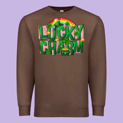 St Patricks Lucky Charm Premium Sweatshirt Designed By Fadigitalartstudio