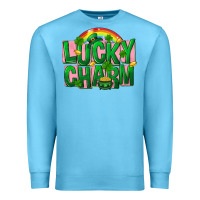 Ocean Blue St Patricks Lucky Charm Premium Sweatshirt - FaDigitalArtStudio