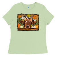 Matcha fall cow Ladies Tee - Jasminsmagicworld