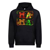 Black juneteenth leopard frame mama Mother's Day Urban Hoodie - LillyAllenDesigns