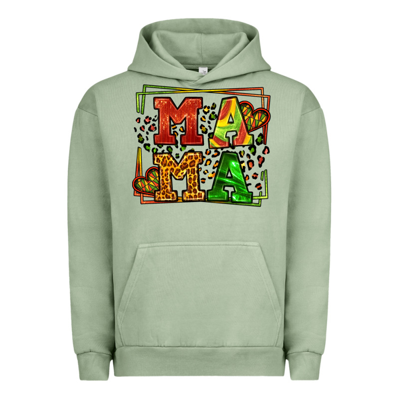 Juneteenth Leopard Frame Mama Mother's Day Urban Hoodie by LillyAllenDesigns | Teevron