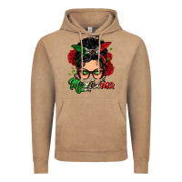 Vintage Coffee mexicana woman messy bun Vintage Hoodie - LillyAllenDesigns