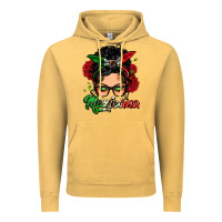 Mexicana Woman Messy Bun Vintage Hoodie | Teevron