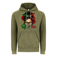 Vintage Olive mexicana woman messy bun Vintage Hoodie - LillyAllenDesigns