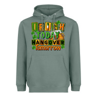 Irish Today Hangover Tomorrow  St. Patricks Day Heavyweight Hoodie | Teevron