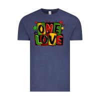 Vintage Denim one love juneteenth Vintage Tee - LillyAllenDesigns
