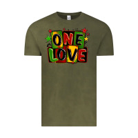 Vintage Olive one love juneteenth Vintage Tee - LillyAllenDesigns