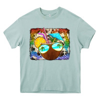 Arona coconut drink with sunglasses Heavy Core Tee - Jasminsmagicworld