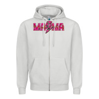 Dove Grey Mama neon lightning bolt mother's day Zipper Hoodie - HowdyJamesFarm