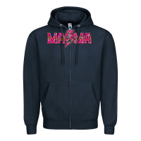 Navy Mama neon lightning bolt mother's day Zipper Hoodie - HowdyJamesFarm