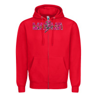 Red Mama neon lightning bolt mother's day Zipper Hoodie - HowdyJamesFarm