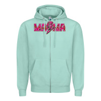 Seafoam Mama neon lightning bolt mother's day Zipper Hoodie - HowdyJamesFarm