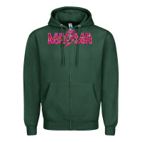 Sports Green Mama neon lightning bolt mother's day Zipper Hoodie - HowdyJamesFarm
