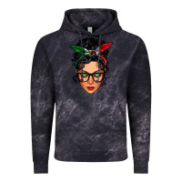 Cloud Black mexican latina girl messy bun Vintage Hoodie - LillyAllenDesigns