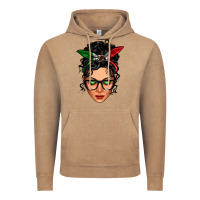 Vintage Coffee mexican latina girl messy bun Vintage Hoodie - LillyAllenDesigns
