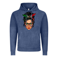 Vintage Denim mexican latina girl messy bun Vintage Hoodie - LillyAllenDesigns