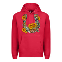 Cardinal western leopard cowhide sunflowers horseshoe Premium Hoodie - OliviaCreatesArt