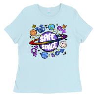 Baby Blue safe space Ladies Tee - MaliasSmallBusiness