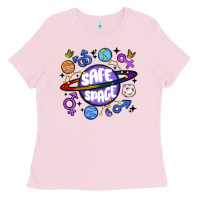 Bubblegum Pink safe space Ladies Tee - MaliasSmallBusiness