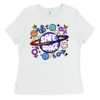 White safe space Ladies Tee - MaliasSmallBusiness
