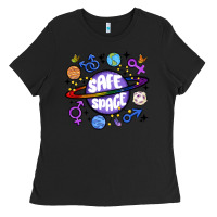 Black safe space Ladies Tee - MaliasSmallBusiness