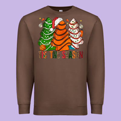 Tis' The Season Basketball Christmas Cakes Premium Sweatshirt Designed By Bundleandbundleshop