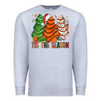 Heather Grey Tis' The Season Basketball Christmas Cakes Premium Sweatshirt - BundleAndBundleShop