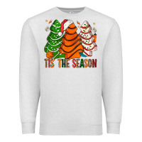 Oatmeal Heather Tis' The Season Basketball Christmas Cakes Premium Sweatshirt - BundleAndBundleShop