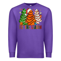 Purple Tis' The Season Basketball Christmas Cakes Premium Sweatshirt - BundleAndBundleShop