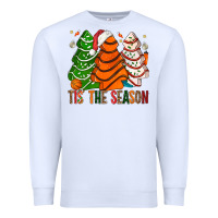 White Tis' The Season Basketball Christmas Cakes Premium Sweatshirt - BundleAndBundleShop