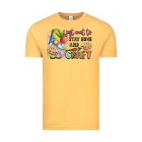 Vintage Mustard i just want to stay home and craft Vintage Tee - LillyAllenDesigns