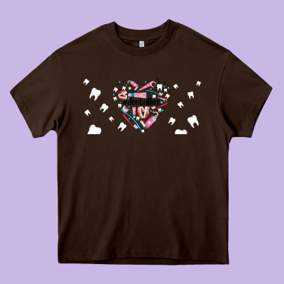 Dental Life Dentist Elements Heavy Core Tee Designed By Adodesignshop