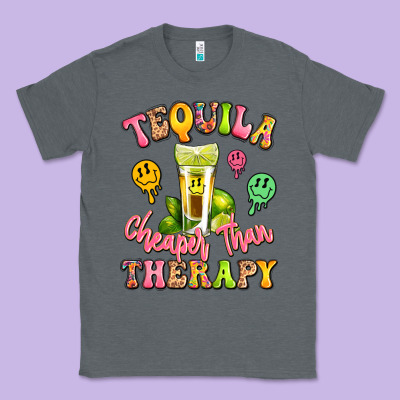 Tequila Cheaper Than Therapy Classic Tee Designed By Lillyallendesigns