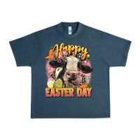Midnight Navy Happy Easter Day Urban Heavy Tee - LillyAllenDesigns