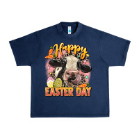 Navy Happy Easter Day Urban Heavy Tee - LillyAllenDesigns