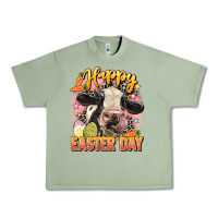 Oil Green Happy Easter Day Urban Heavy Tee - LillyAllenDesigns