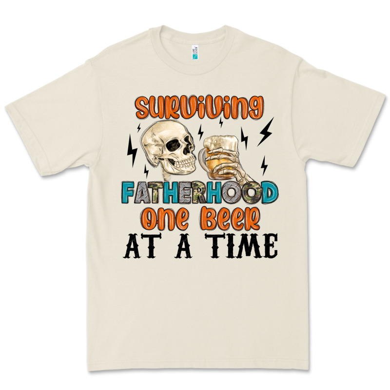 Surviving Fatherhood One Beer At A Time Premium Tee by MaliasSmallBusiness | Teevron